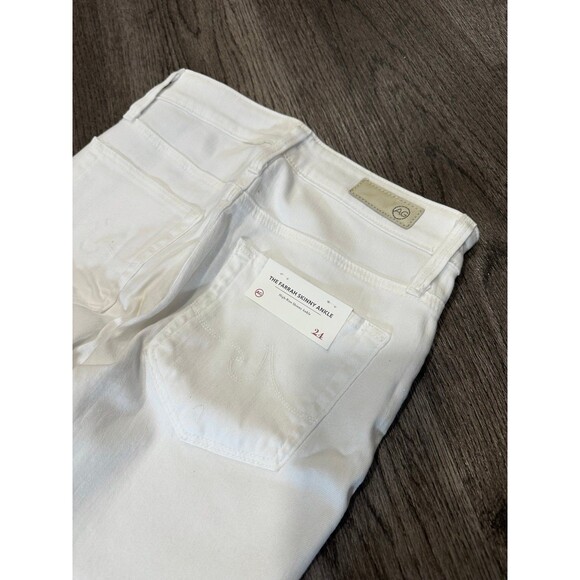 AG ADRIANO GOLDSCHMIED FARRAH SKINNY ANKLE JEANS--WHITE SIZE 24 - Picture 8 of 11